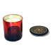 Свічка у склі 100x90мм червоний металік з чорним відтінком з ароматом Данте