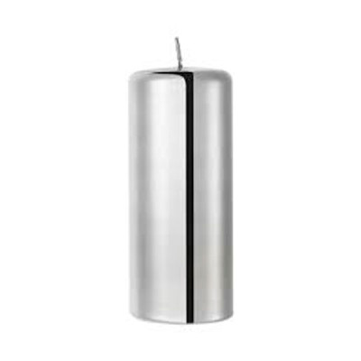 Свічка 180х90мм сріблястий металік