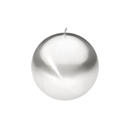 Свічка Куля 120мм сріблястий металік