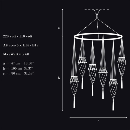 Archeo Venice Design 101 6C Suspension Lights