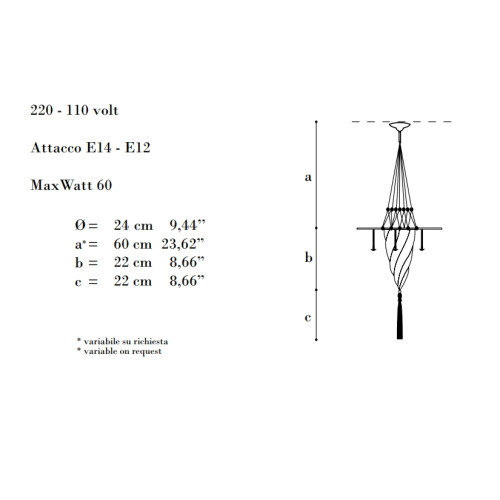 Archeo Venice Design 405-FD Suspension lights
