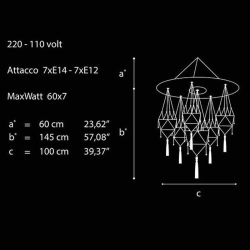 Archeo Venice Design 601D6+1 Chandeliers
