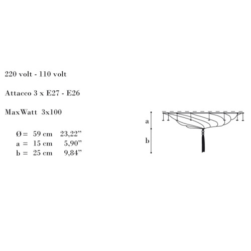 Archeo Venice Design 302.00 Semi-Flush Mounts