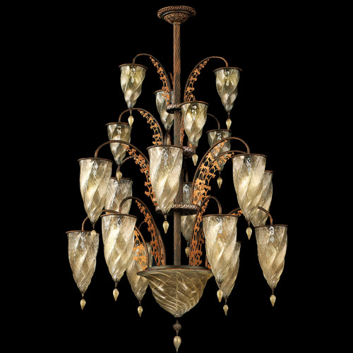 Archeo Venice Design Fountain F2 19 Gold Chandeliers