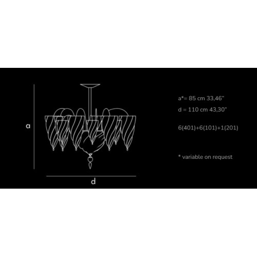 Archeo Venice Design Fountain F7 13 NE Suspension Lights