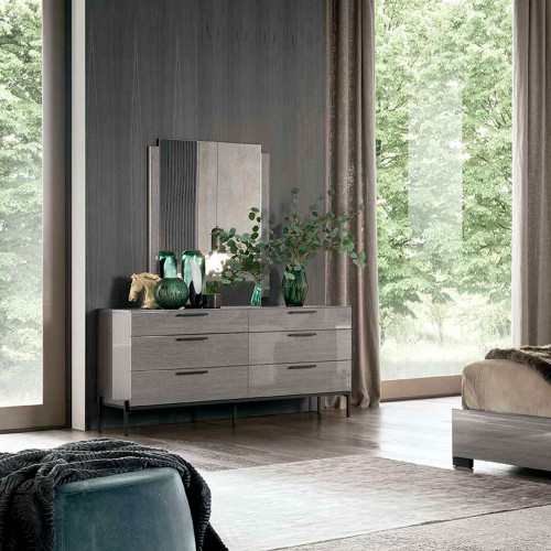 Novecento Dresser by Alf Italia – Silverwood High Gloss