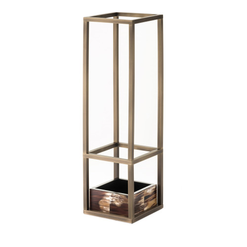 Pluvio Burnished Umbrella Stand with Horn Inserts