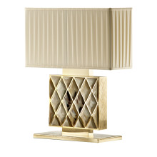 Brass Small Rectangular Table Lamp