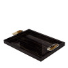 Berro Rectangular Glossy Ebony Tray