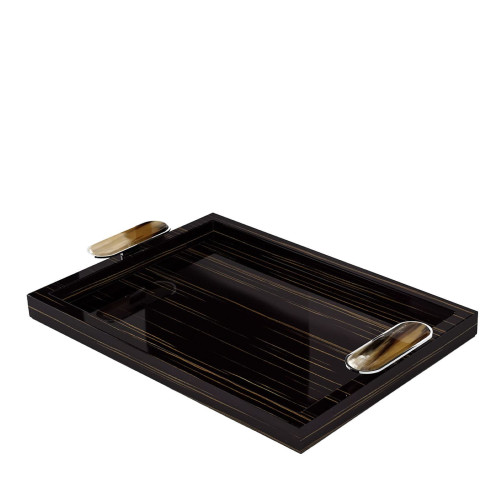 Berro Rectangular Glossy Ebony Tray