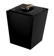 Bicco Glossy Black Bin with Lid