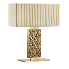 Brass Large Rectangular Table Lamp