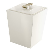 Bicco Glossy Ivory Bin with Lid