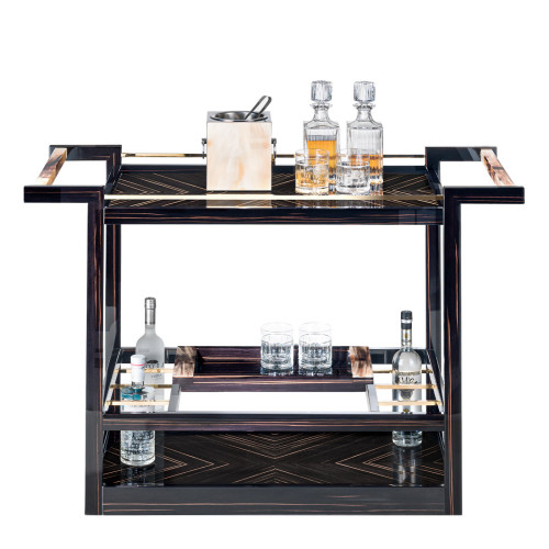 Ebony Wood Bar Cart