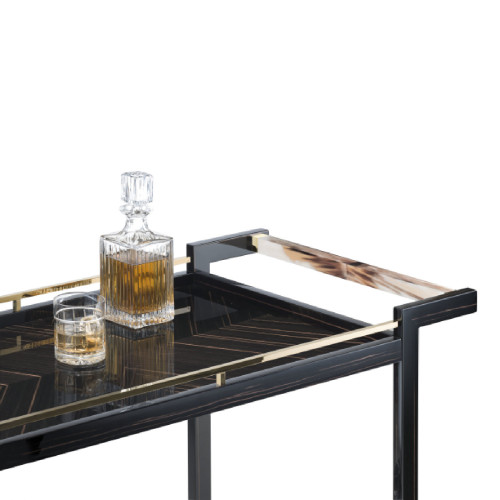 Ebony Wood Bar Cart