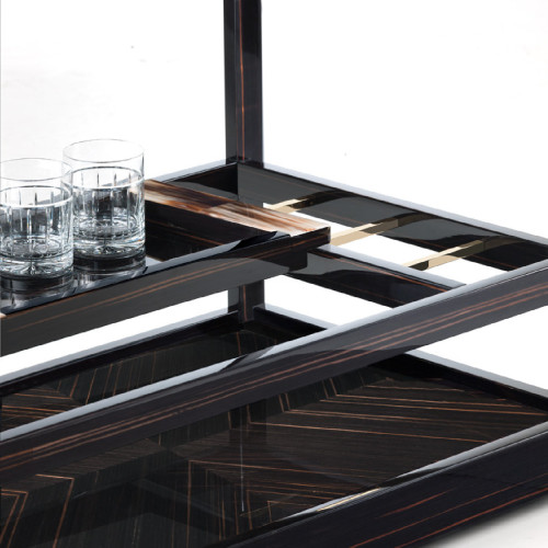 Ebony Wood Bar Cart