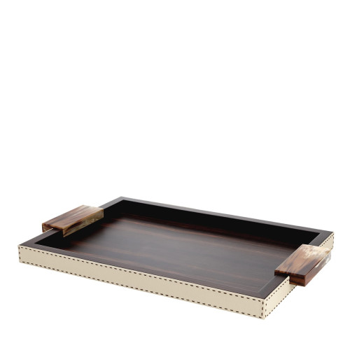 Gioele Rectangular Beige Tray