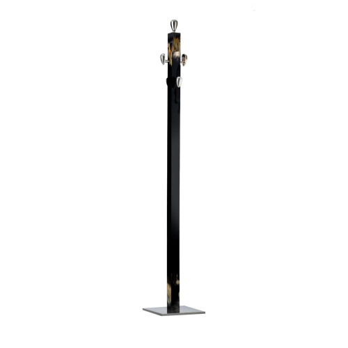 Black Lacquered Wood Coat Stand