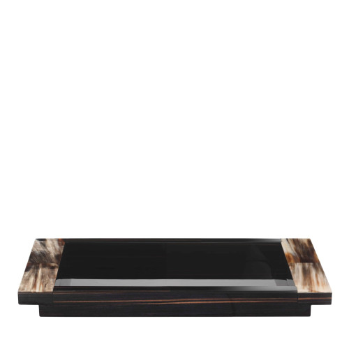 Elia Tray with Horn & Ebony