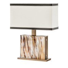 Florian Small Horn & Brass Table Lamp