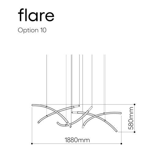Chandelier / Flare 5 pcs / option 10