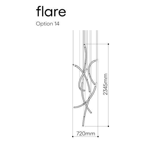 Chandelier / Flare 7 pcs / option 14