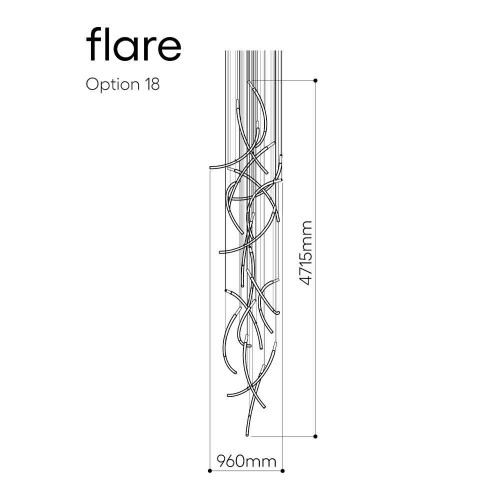 Chandelier / Flare 19 pcs / option 18