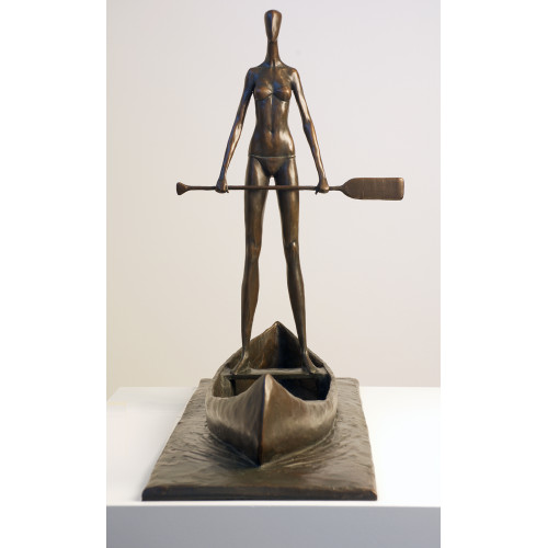 Corbin Bronze Girl on Canoe