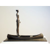Corbin Bronze Girl on Canoe