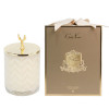 Herringbone Candle – Cream & Gold Deer – Saigon Garden