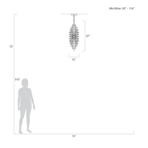 Lily Buds 13" Round Pendant