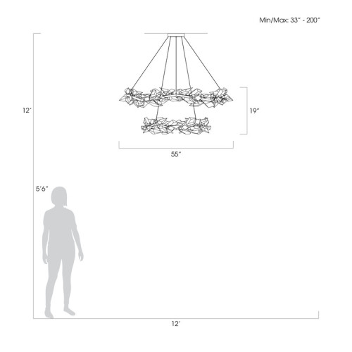 Foret 55"W Round Pendant