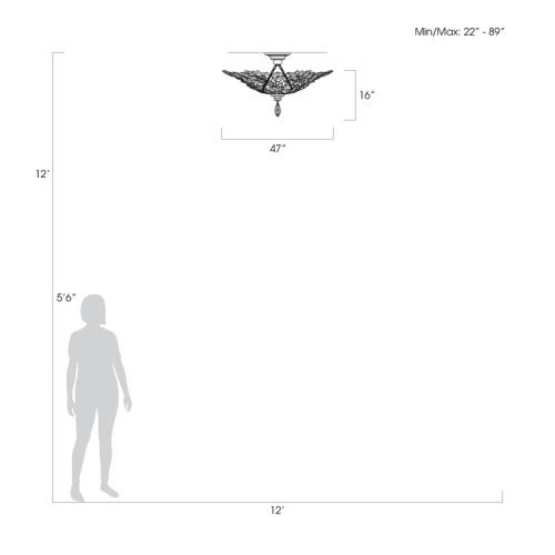 Crystal Laurel 47" Round Pendant