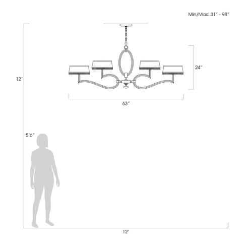 Allegretto 63" Oblong Chandelier