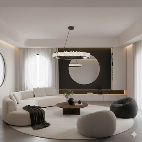 Arctic Halo 38" Round Pendant