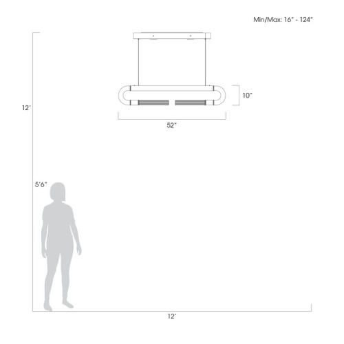 Antonia 52" W Linear Pendant