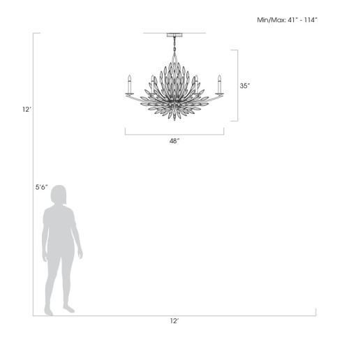 Lily Buds 48" Oblong Chandelier