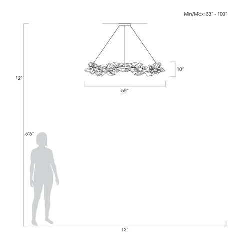 Foret 55" W Round Pendant