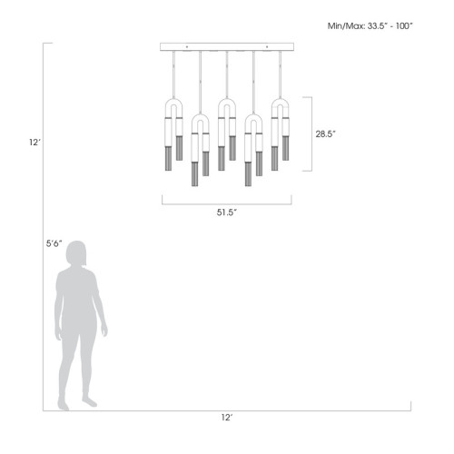 Antonia 51.5" W Linear Pendant