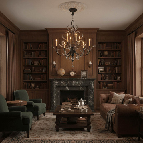 Beveled Arcs 56" Round Chandelier