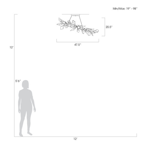 Foret 47.5" W Linear Pendant