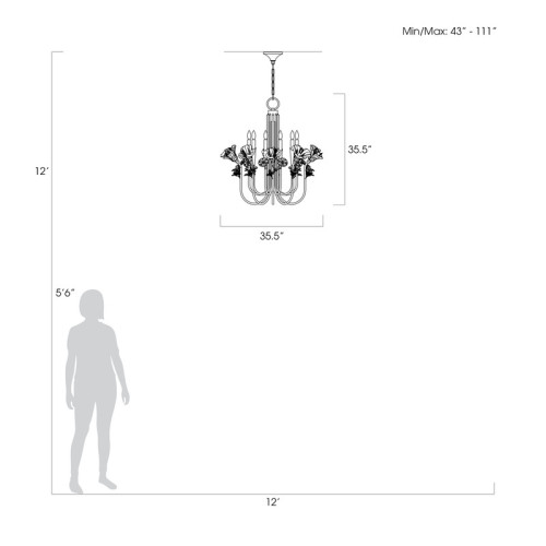 Azu 35.5" Round Chandelier