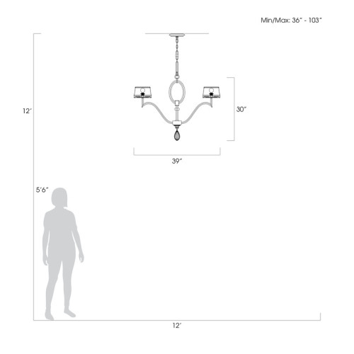 Allegretto 39" Round Chandelier