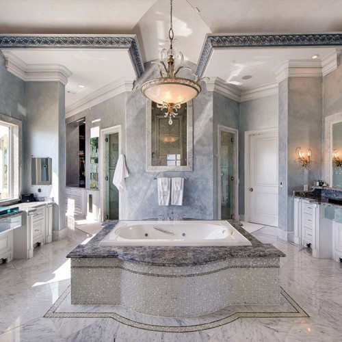 Beveled Arcs 44" Round Pendant