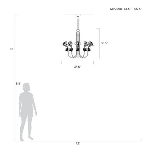 Azu 35.5" Round Chandelier