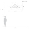 Beveled Arcs 74" Oblong Chandelier