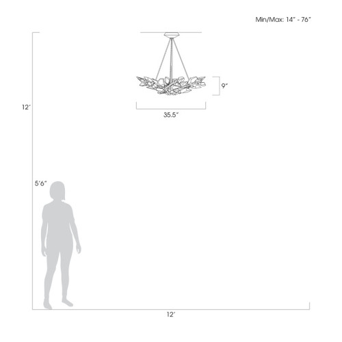 Foret 35.5" W Round Pendant