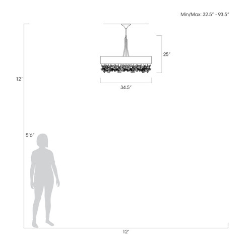 Azu 34.5" Round Chandelier
