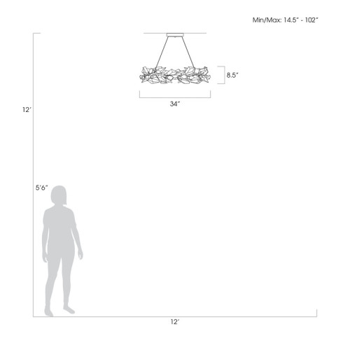 Foret 34" W Round Pendant