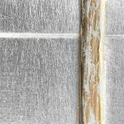 Silver Leaf with White and Gold Details 